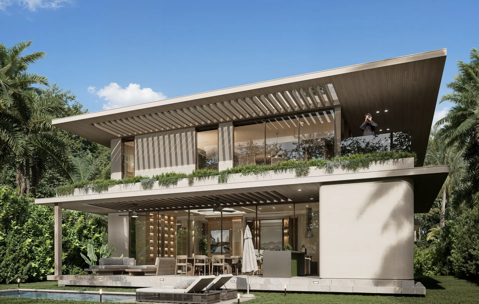 845 Fairway outdoor living and dining terrace